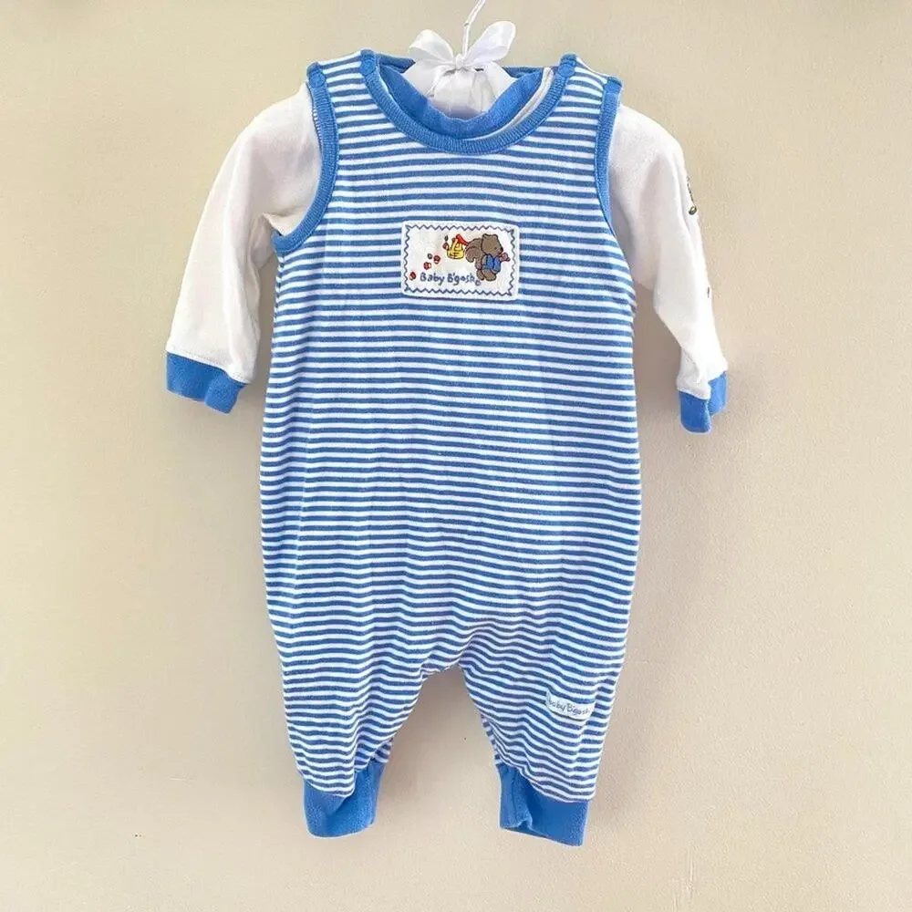 Vintage OshKosh B'gosh Squirrel Overalls Set 3-6 M